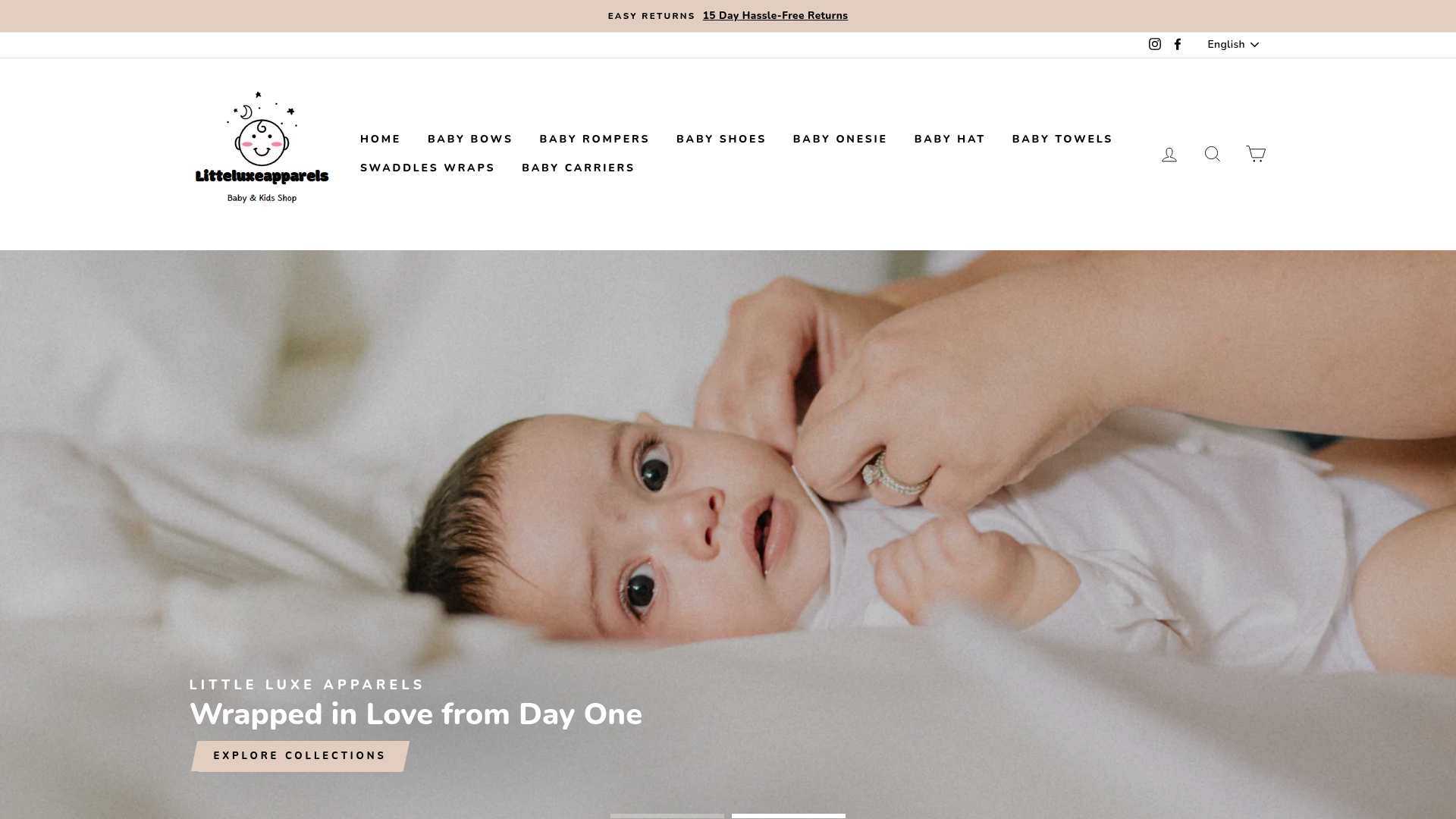 Little Luxe Apparels storefront preview