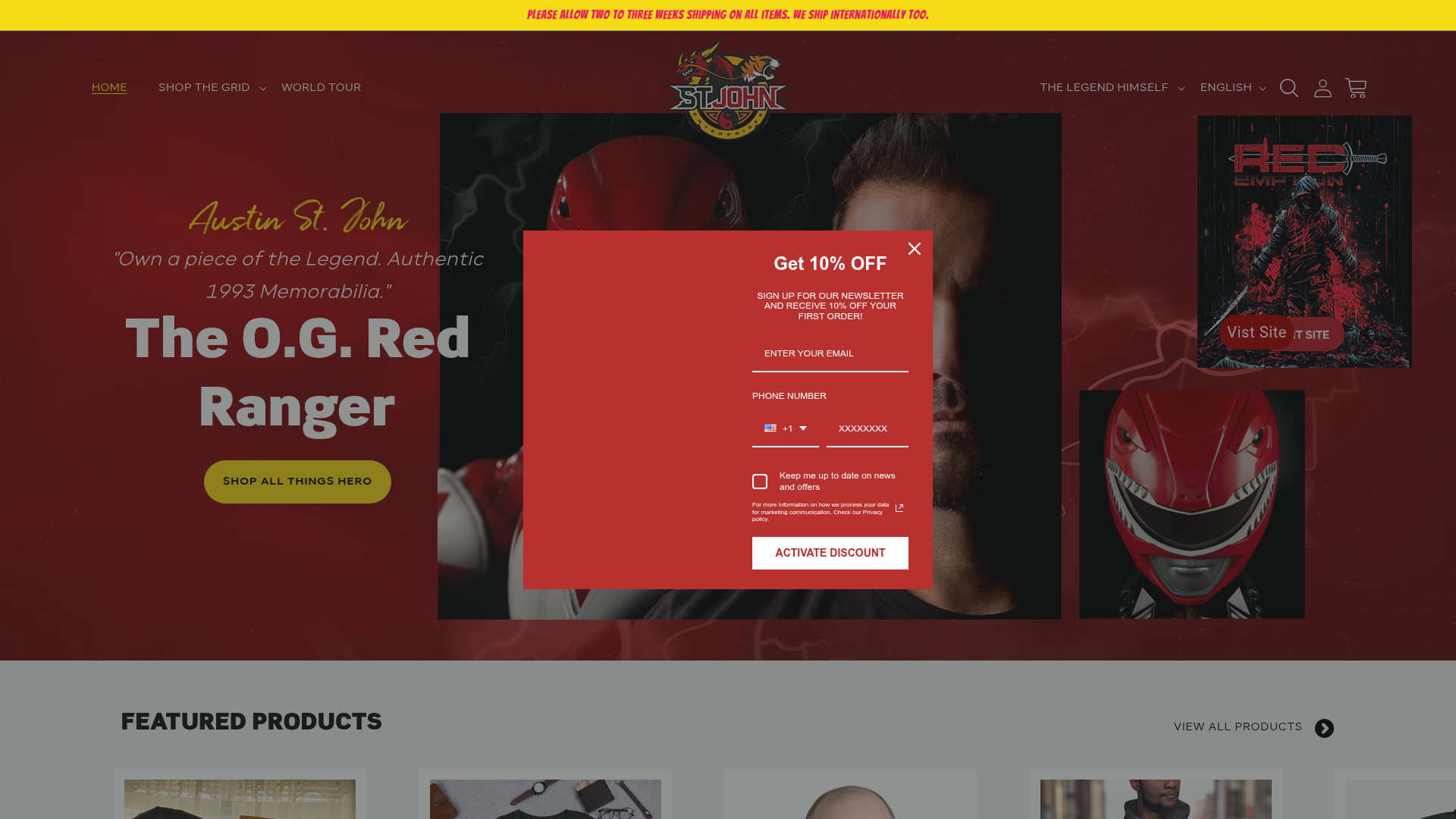 Austin St. John storefront preview